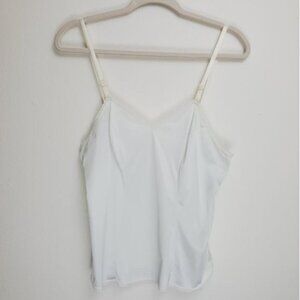 Vintage Vanity Fair micro lace trimmed white camisole